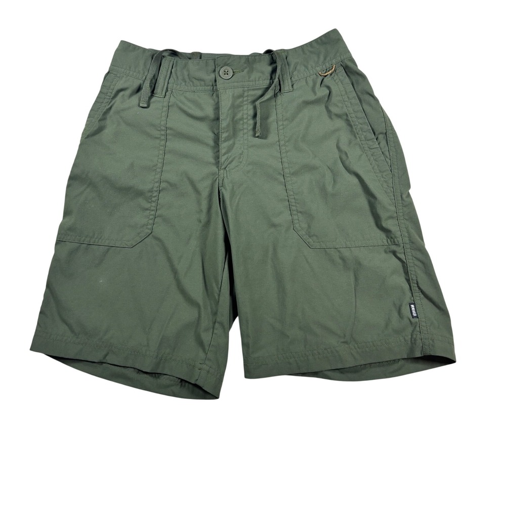 REI Co-op Sahara Hiking Shorts Womens 4 Olive Green Cargo Pockets Outdoor Trail